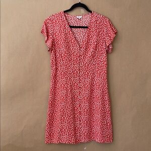Rails Red and White Floral Mini Dress